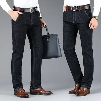 

Jeans Men 2020 Autumn New Jeans Men's Business Straight Casual Pants Men's Loose High Waist Casual Denim Pants