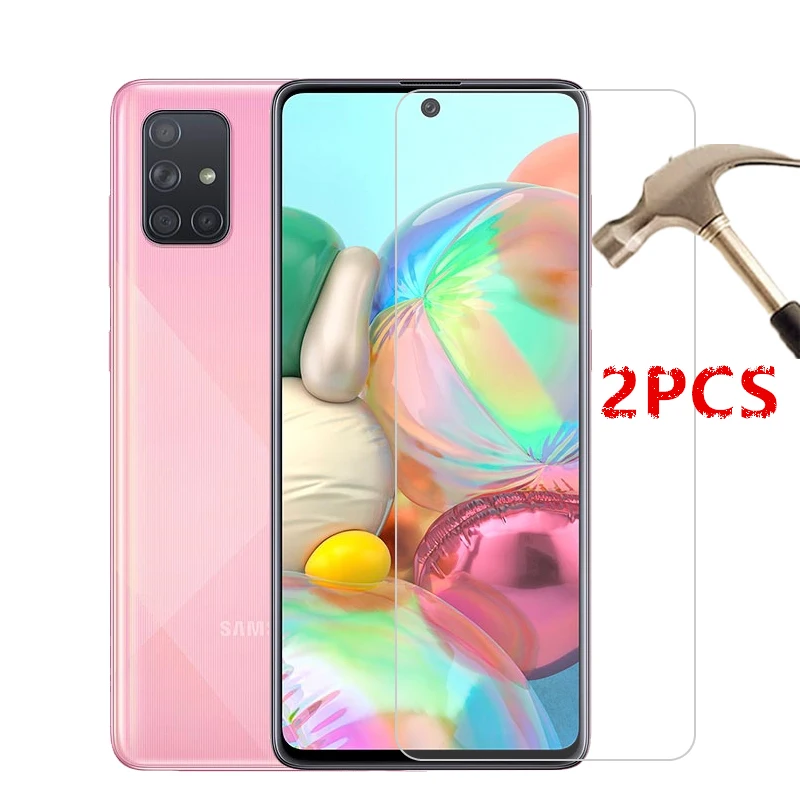 2 шт Для Samsung Galaxy A71 стекло для Закаленное протектор экрана Защитное A71|Защитные