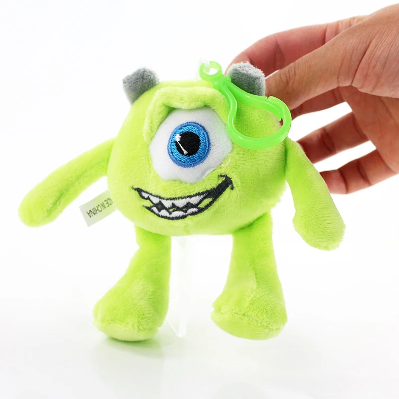 12 см 10 шт./лот Mike Wazowski плюшевые подвески мягкие куклы брелки для рюкзака подарки для детей