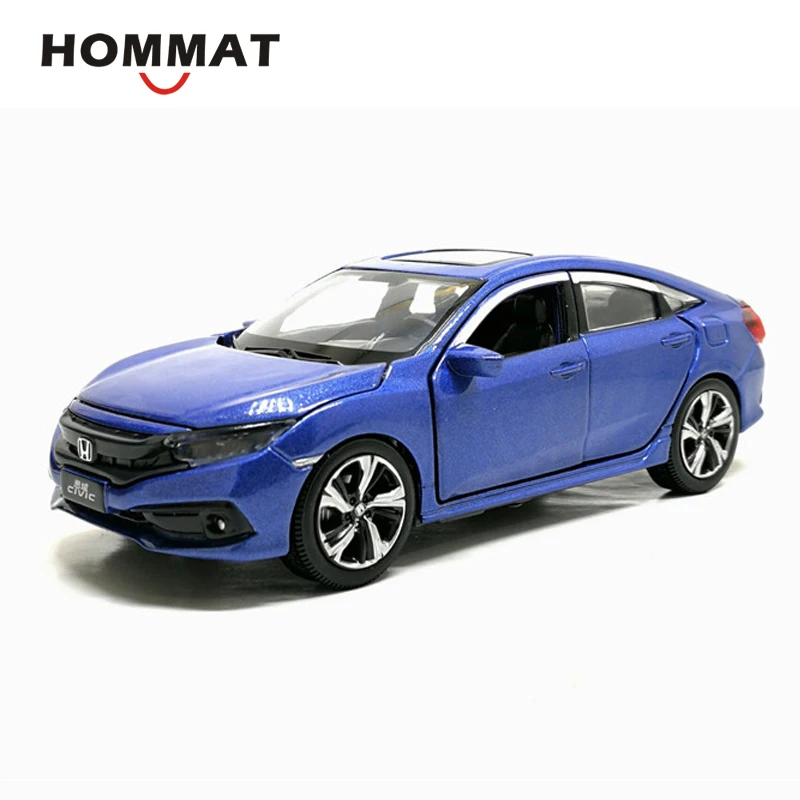 Hommate 1/32 Honda Civic металлическая машина модель литая модель 1:32 литая модель игрушечного автомобиля модели автомобиля Игрушечные Машинки Игрушки для детей - Цвет: Blue
