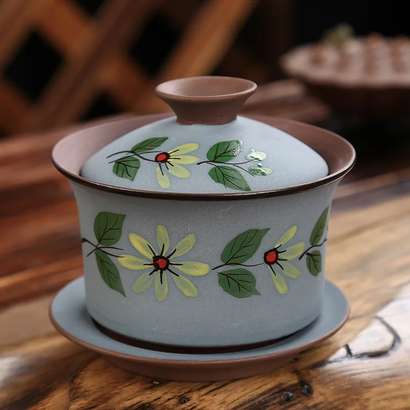 

Hand-Painted Clay Tea Set Top Grade Gift Box Business Gift Customization Logo Home Daily
