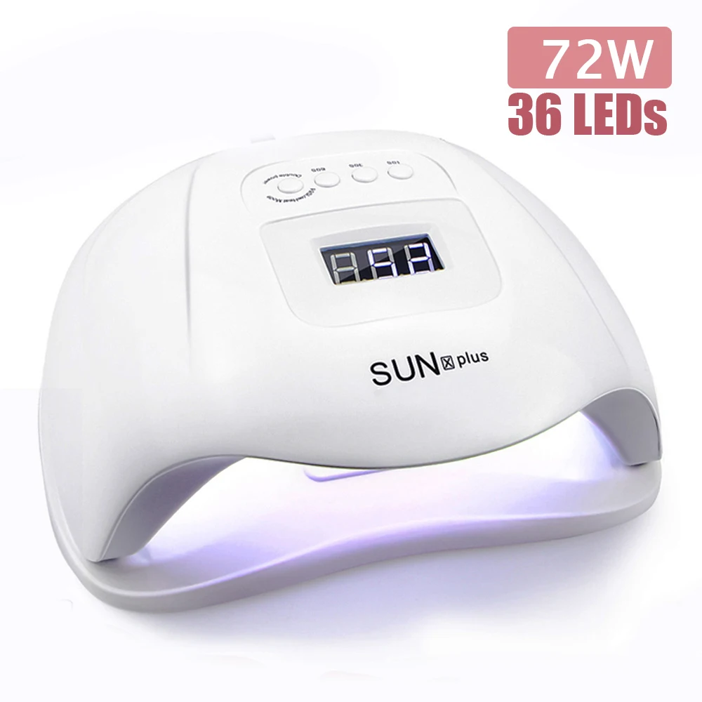 Ceny 72W dwie strony LED paznokci lampa do suszenia paznokci do Manicure Pecicure 10 30 60 99s tryb rozrządu wyświetlacz LCD utwardzania wszystkich żeli Motion Sensing