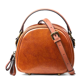 

Ladies Shoulder Bag Ladies Casual Handbag Retro Messenger Bag Small Round Bag