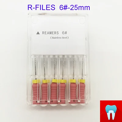 1pack(6-25mm) 66 шт. 6#~ 80#25 мм зубные ПроТейпер R файлы корневого канала стоматолога материалы Стоматологические инструменты ручного использования из нержавеющей стали Reamers - Цвет: 1pack(6-25mm)