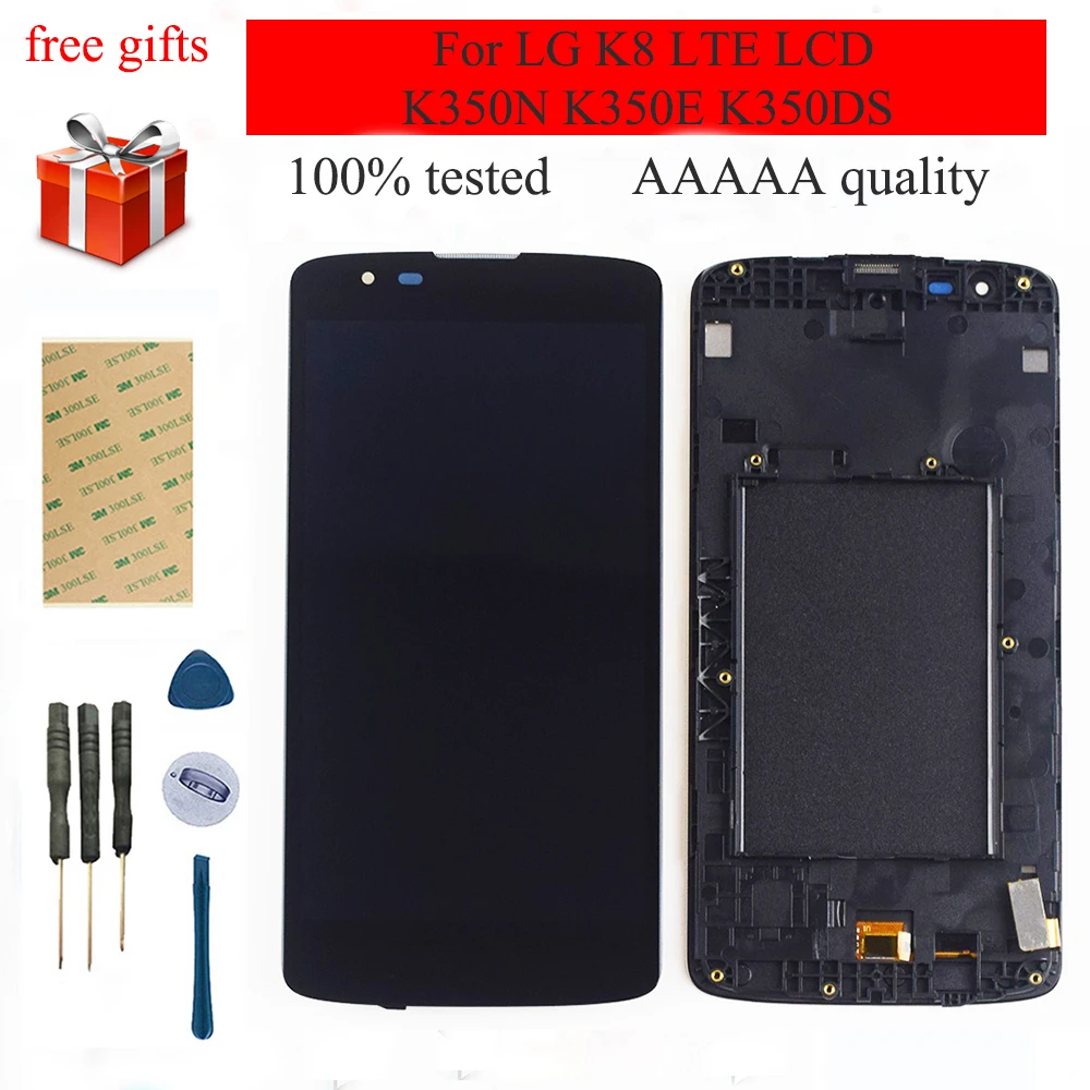 Для LG K8 LTE K350N K350E K350DS LCD 4G сенсорный экран дигитайзер сенсор + ЖК дисплей монитор