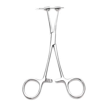 

Body Piercing Pliers Tool Ear Lip Navel Nose Tongue Septum Stainless Steel Forceps Clamp For Lip Nipple Nose Studs Rings