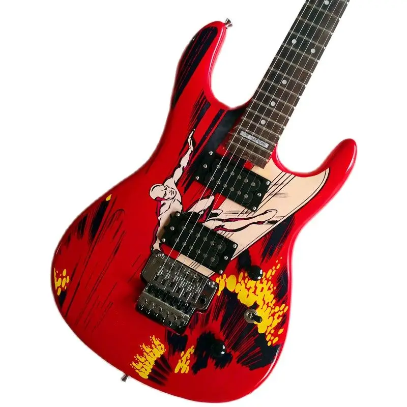 Guitarra eléctrica roca pintada, 6 se puede personalizar,| Guitarra| - AliExpress