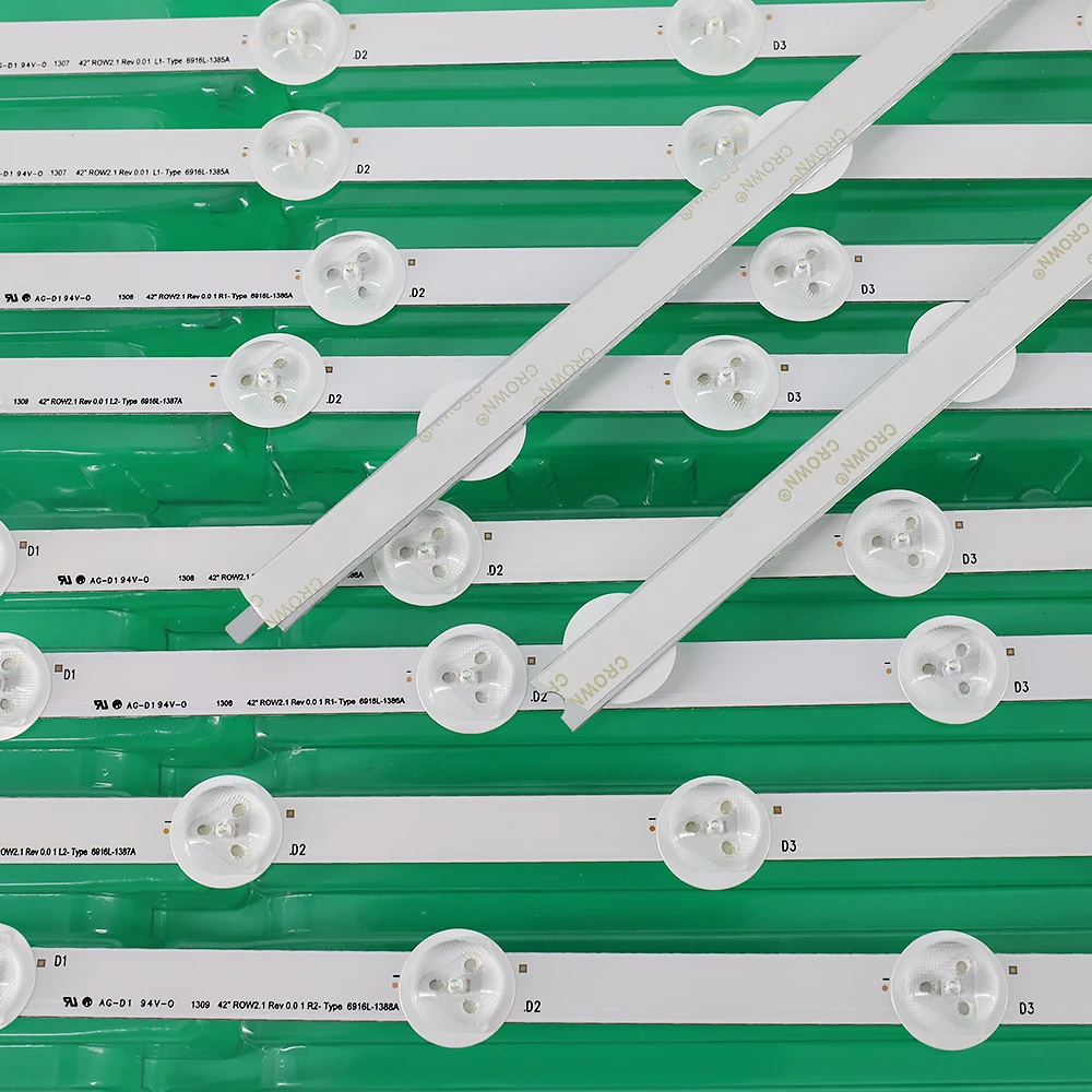 LED Ʈ Ʈ  10 , 42 ġ, ROW2.1 REV 0.0, 6916L-1385A, 6916L-1386A, 6916L-1387A, 6916L-1388A