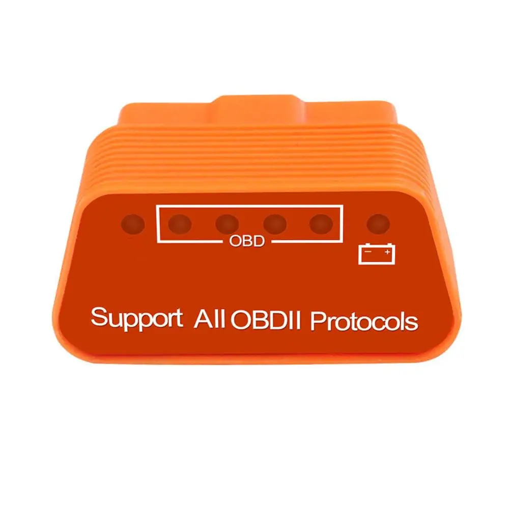 Супер Мини ELM327 V1.5 Bluetooth WiFi OBD2 автомобильный тестер Диагностический Инструмент Поддержка всех протоколов OBDII для Android iOS крутящий момент - Цвет: Orange