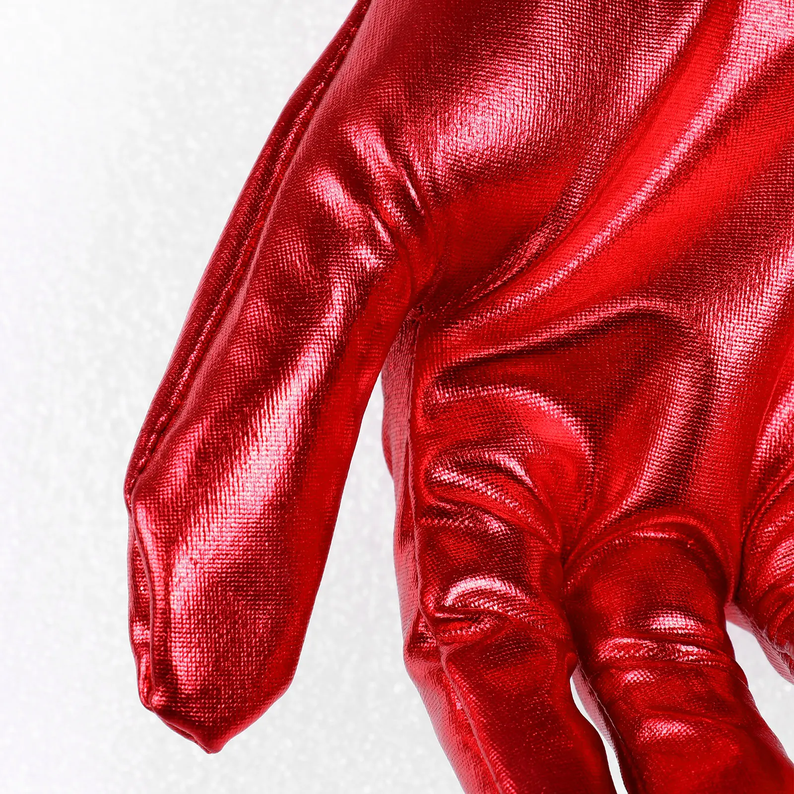 Womens Latex Sexy Long Gloves with Stockings Female Shiny Metallic Patent Leather Full Finger Gloves Nightclub Party Accessories mens leather gloves