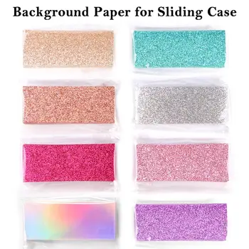 

50pcs Glitter Background Paper for 11x5cm Sliding Cases Professional Packaging Accessories for Eyelash Case