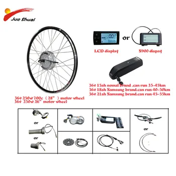 

bafang 36V 250W Electric Conversion Kit with battery 8FUN Hub moteur e vélo vélo électrique Kit de Conversion de vélo Bicicleta