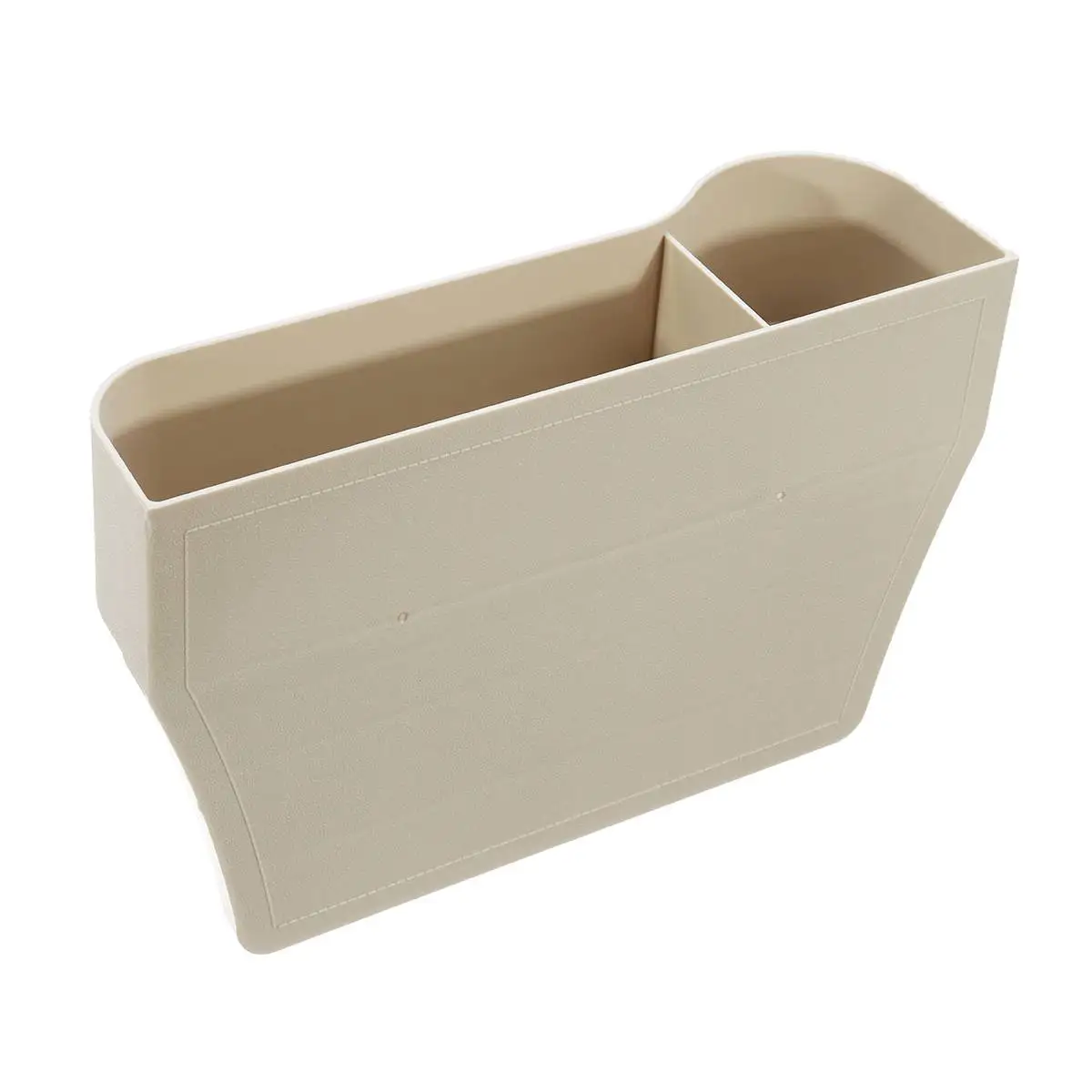 Beige Left Автомобильное кресло с разрезом, карманный органайзер, коробка для хранения для телефона для бутылок, держатель для стаканов из искусственной кожи, для монет, ключей, карт, для хранения, универсальный - Название цвета: Beige Left