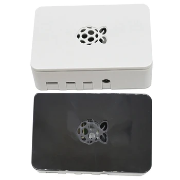 

2 Pcs for Raspberry Pi ABS Case Enclosure Box V4 Updated for Raspberry Pi 4B(White & Black)