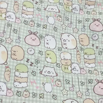 

145cm Width Corner creature Pattern Greetings Printed Canvas Fabric For Cushion Cover/Diy Handbag/Slipcover DIY Sewing