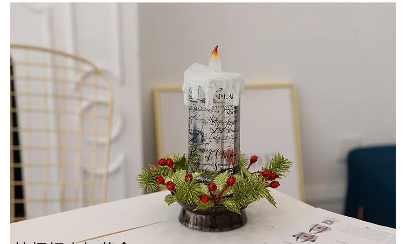 WDL-1737 Свеча лампа Рождественские украшения Рождественский орнамент светодиодный ночник Рождественский орнамент на Рождество продукт