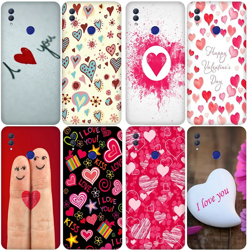 For Huawei P8 P9 P10 P20 P30 Honor 8A 8S 8X 7A 10i Lite Pro Y5 Y6 Y7 2019 Shell Soft Phone Case Cute Valentine Love Hearts Sweet | Мобильные