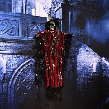 

Halloween Haunted House Secret Room Dress Up Pendant Skull Hanging Ghost Props Scene Dress Up Tricky Skull Toy Decoration