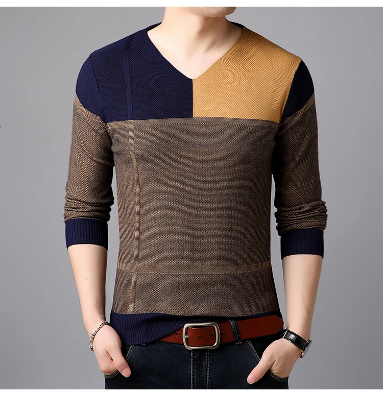 Новая мода Trui Gentle men Trui Dressed Облегающие джемперы вязанный шерстяной Восстановленный корейский стиль повседневная мужская одежда