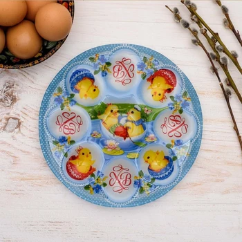 

Glass rack for 8 eggs "Chickens"