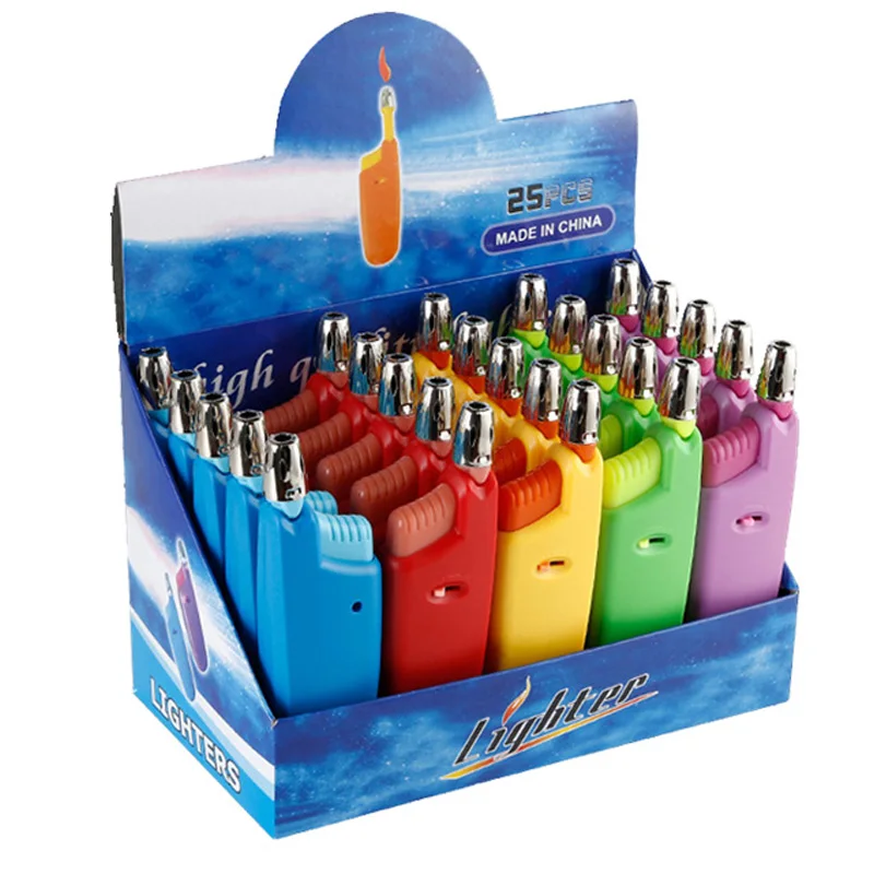 Candle Lighter Adjustable Kitchen Igniter Mini Butane Gas Refillable Plastic Torch Lighter for BBQ Outdoor Fire Start 11-18cm
