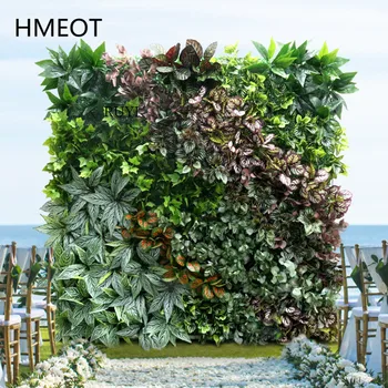 

HMEOT Custom DIY artificial lawn christmas wedding decor plants wall/hotel/store background/artificial grass wall home decor