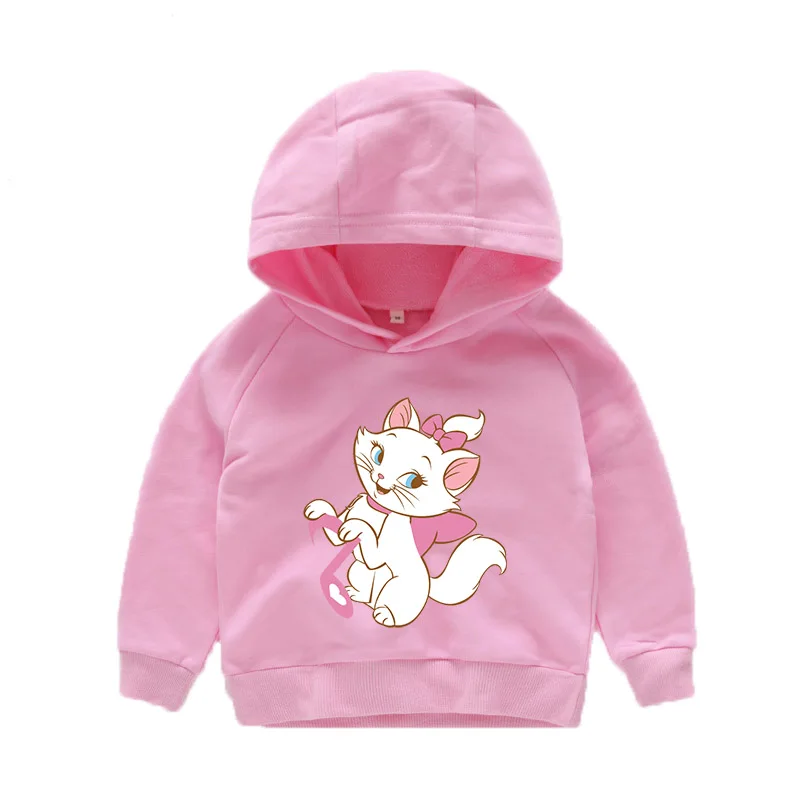 Marie Aristocats/одежда с кошкой; детская рубашка с длинными рукавами; толстовки для детей; весенняя куртка; свитер для маленьких девочек; милое детское пальто; От 2 до 10 лет - Цвет: color 4