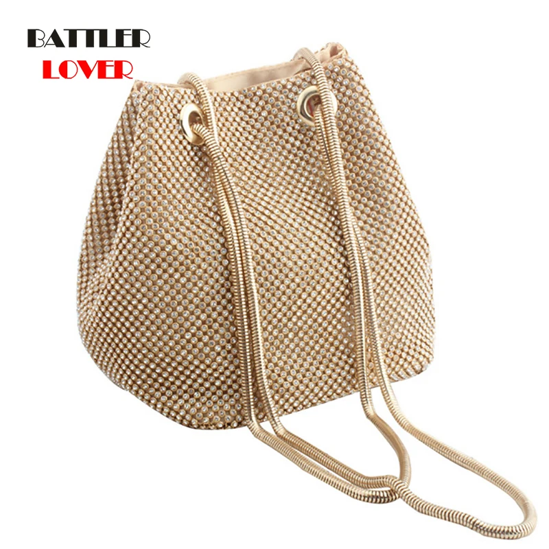 Women Shoulder Bags Lady Wedding Party Pouch Clutch Evening Bag Luxury Female Bucket Handbags Diamond Purse