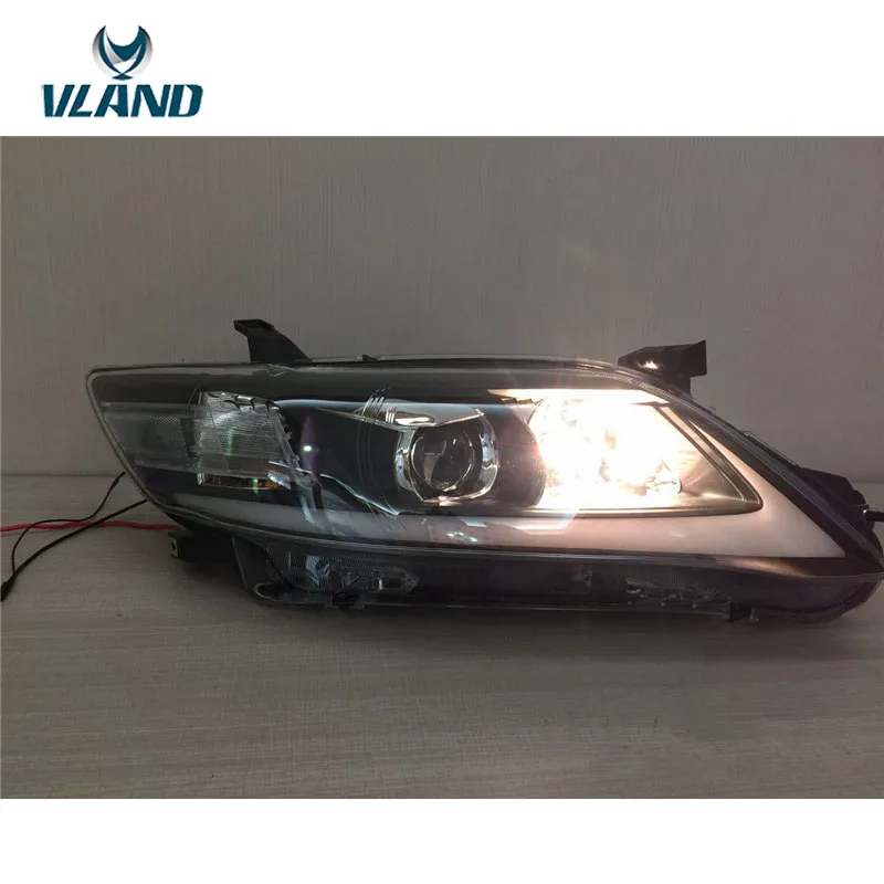 Передние фары для Toyota Camry 2010 2011 светодиодный головной фонарь в сборе DRL L + R с