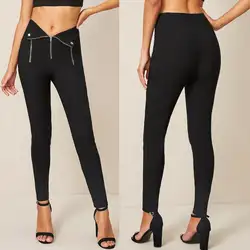 Hirigin пикантные женский, черный узкие джинсы эластичные штаны узкие брюки с нижней частью