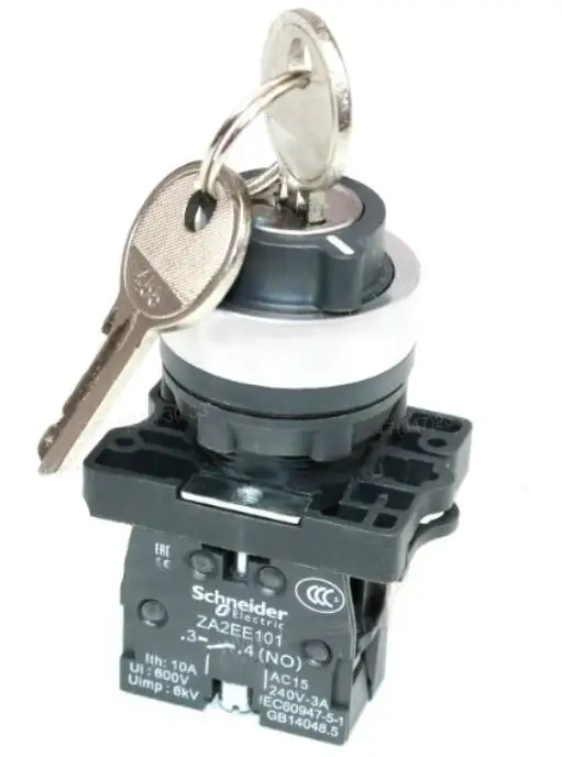 XA2EG21 Key selector switch-&Oslash;22-2 positions stay put 1NO
