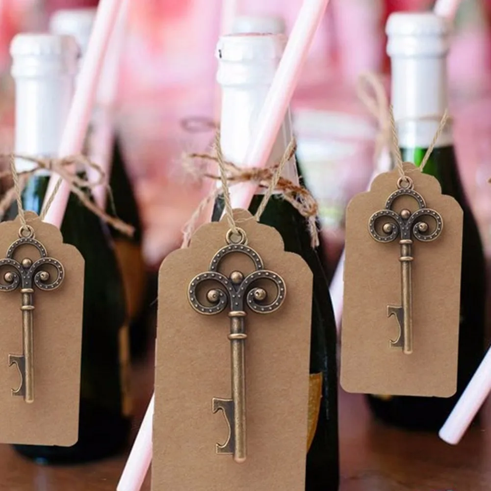 50 Sets Key Bottle Opener Wine Opener Guest Wedding Party Favors Souvenir Gifts 