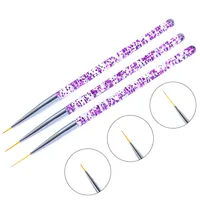 Nail Art Kolinsky Acrylic Manicure Brush Superfine Stripe Thin Nails Line Brushes 1