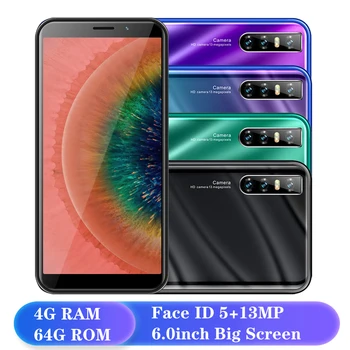

Quad Core Original Z18 4G RAM 64G ROM Smartphones Face ID 6.0" Big Screen 13MP Mobile Phone unlocked Celulars MTK Android Phones