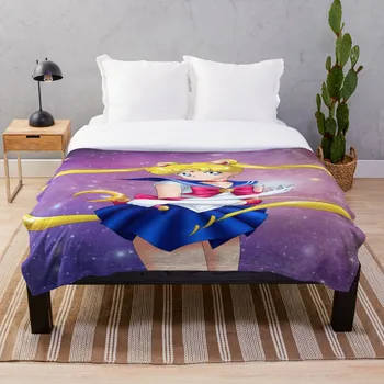 

Sailor Moon Classic Throw Blanket Soft Sherpa Blanket Bed Sheet Single Knee Blanket Office Nap Blanket