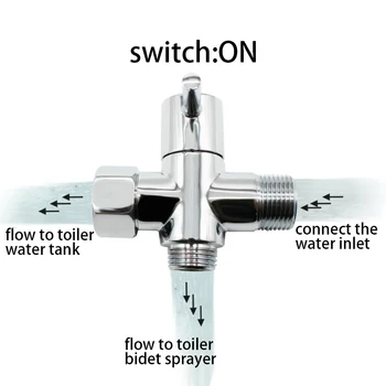

1/2inch Brass 3Ways Diverter Valve Joint Adapter For Shower Head Sprinkler T Shape Adapter Connector For Angle Valve Hose Bath
