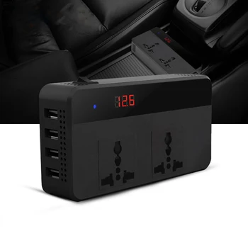 

200W 12V to 220V Car Inverter Power Converter Voltage Transformer Adapter With 4 USB Socket Charger Cigarette Lighter Automobile