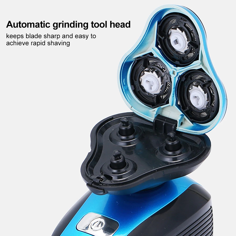 4 in 1 Men Washable USB Wireless Rechargeable Electric Shaver 3 Blade Waterproof Electric Shaving Beard Trimmer Machine Razor