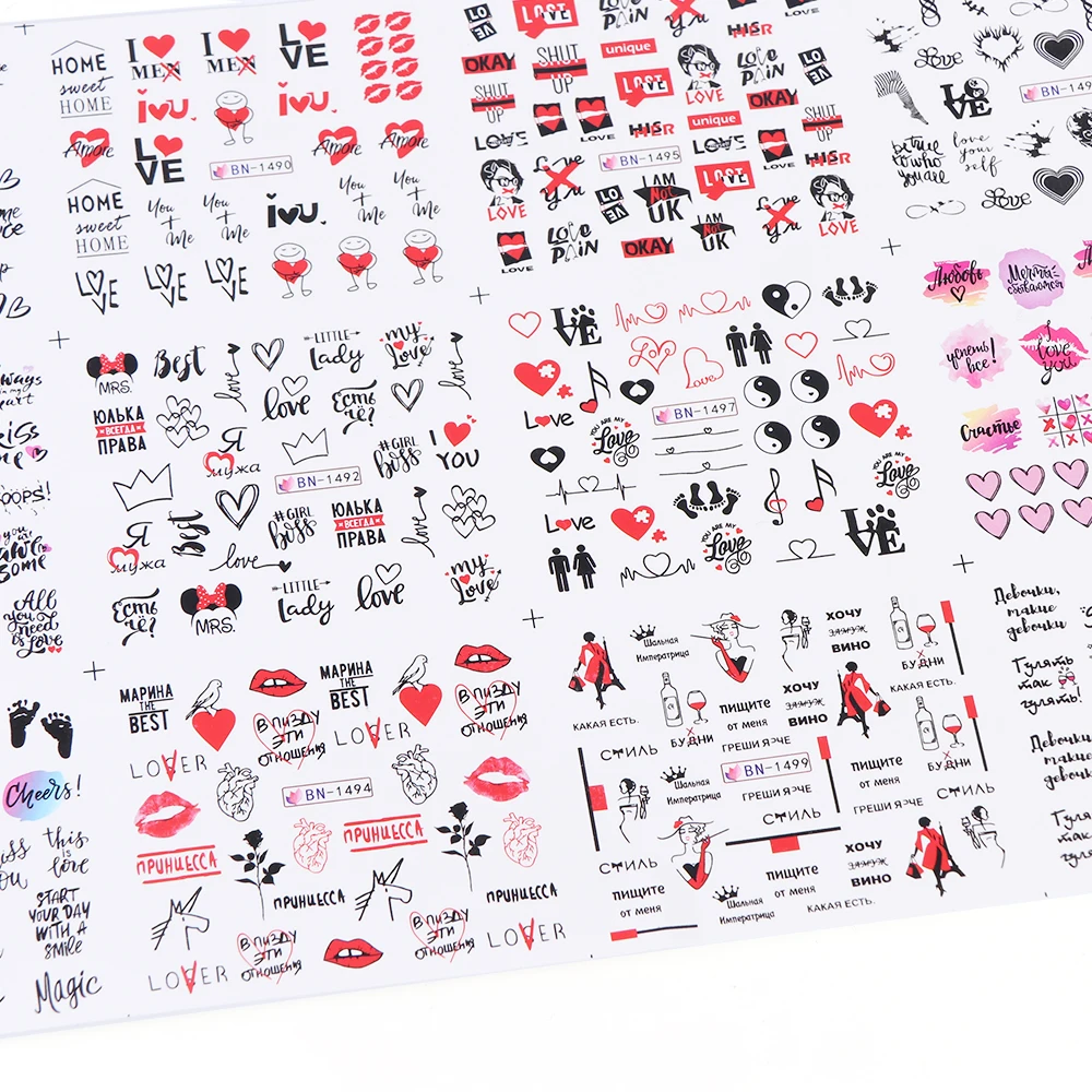 Water sticker transfer nail art