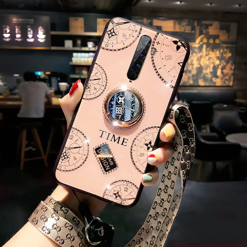 GKK роскошный для Oppo Reno 2 2Z Z 10X Zoom Ace чехол противоударный Узор Акриловый кольцевой кронштейн Tpu чехол для Oppo Reno 2 10X Zoom Ace