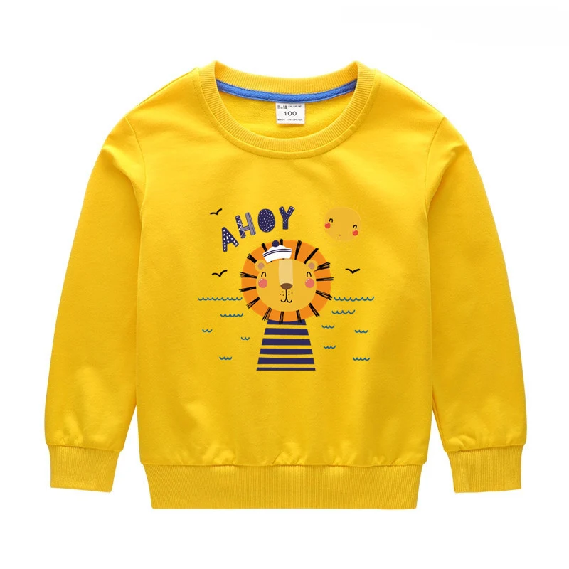 Yellow Детский свитер; Осенняя спортивная детская одежда с героями мультфильмов; рубашки для мальчиков и девочек; детские толстовки с длинными рукавами - Цвет: Yellow