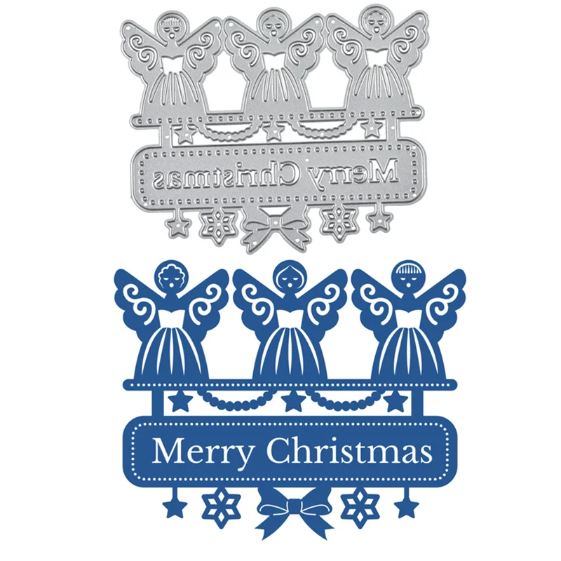 

Eastshape Angel Border Metal Cutting Dies Merry Christmas for Craft Die Scrapbooking Embossing Stencil DIY Card Decoration