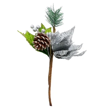 

Decoration Decorative Artificial Christmas Realistic Accessories DIY Material Flower Branches Ornament for Xmas Tree Wedding