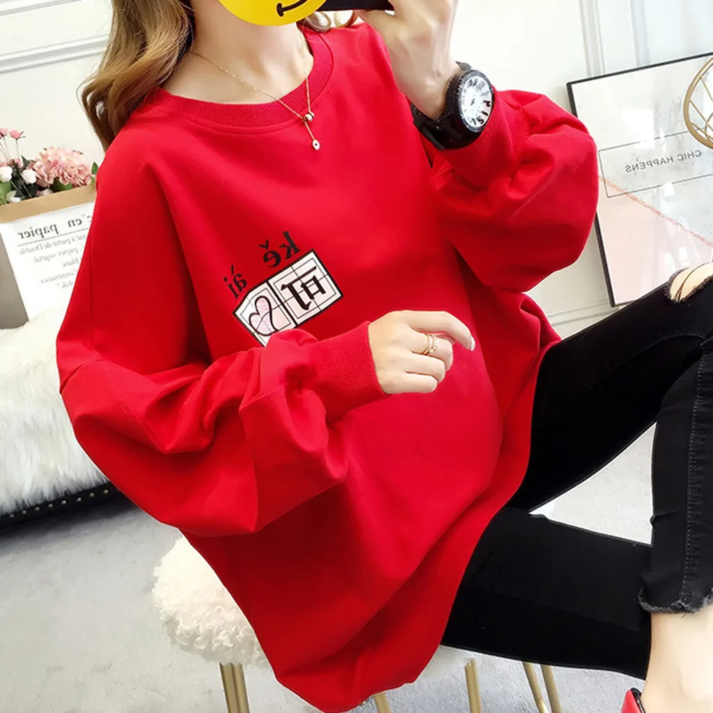 Kawaii Женская толстовка с забавным принтом kpop Повседневная Толстовка длинным