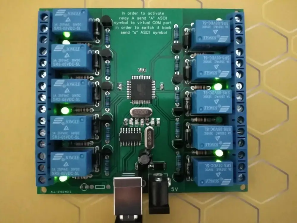 Usb-реле 10 каналов