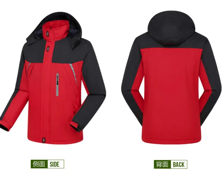 Winter Cotton-padded Clothes New Style Reflective Raincoat Jacket Winter Men And Women-Padded Hooded Coat