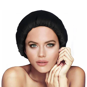 

Flaxseed Hair Care Heating Microwavable Hat Deep Repair Hair Care Heating Cap Microfiber Cotton Reversible Flaxseed Interior