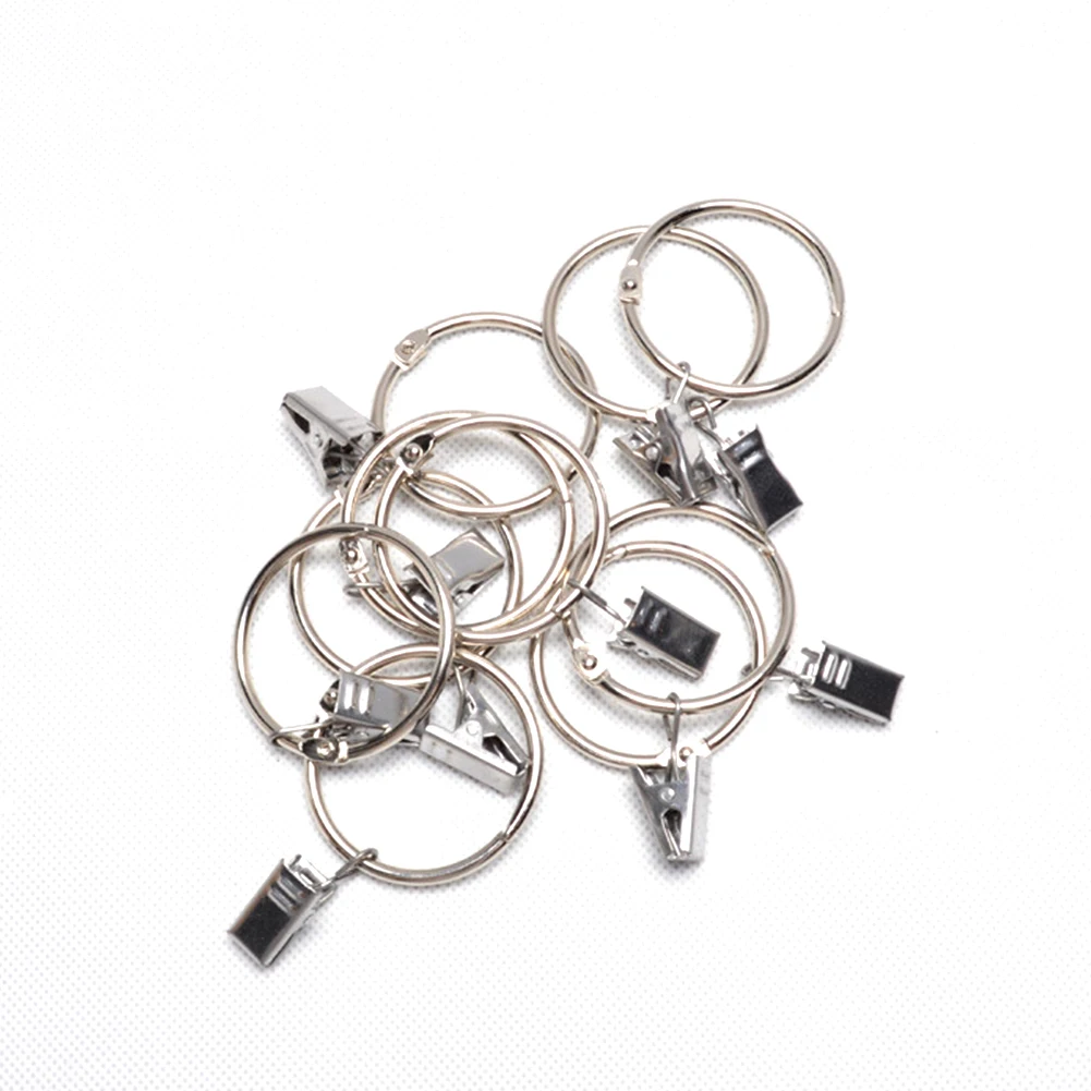 10pcs Rail Drapery Hook Window Accessories Bathroom Flexible Shower Home Living Room Clamps Stainless Steel Curtain Clips Holder