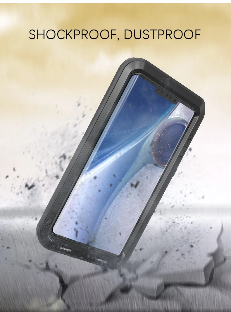 Металлический Чехол Love Mei для huawei mate 30 Pro(6,53 дюйма), защитный противоударный чехол для телефона huawei mate 30 Pro, Прочный противоударный чехол