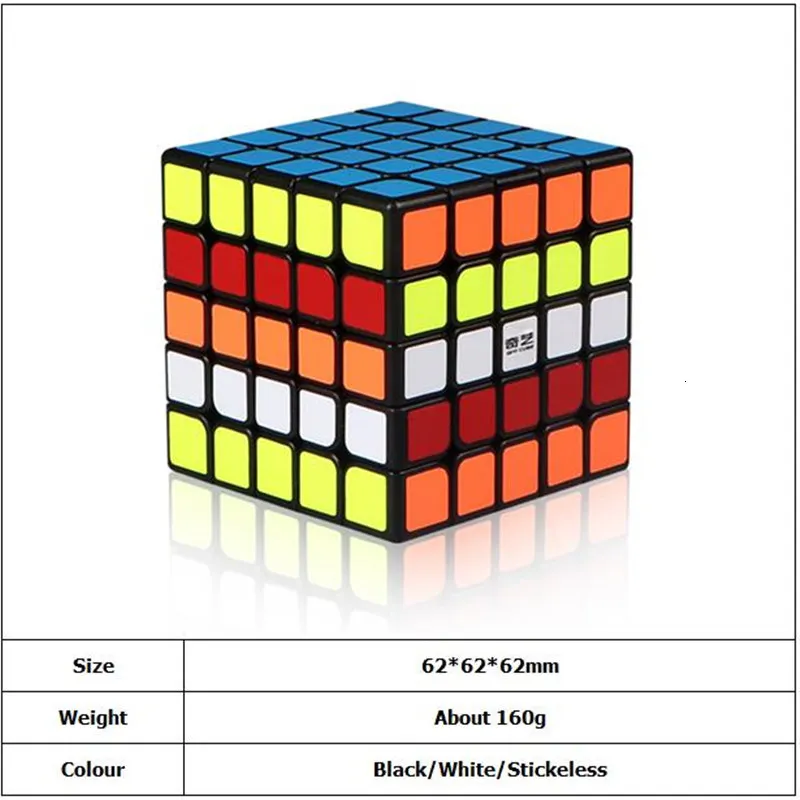 Нео Куб 5x5x5 Cubo Magico Qiyi Qizheng S волшебный куб 5x5 без наклеек кубический антистресс 5 на 5 игрушки для детей